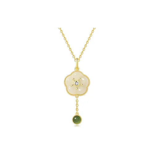 Andaozi Hetian Jade Necklaces Pale Greenish White Jade Women's