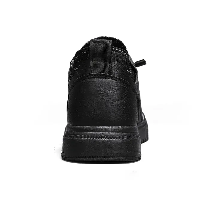 Warrior Slip on Slip on Shoes Slip Resistant, Abrasion Resistant, Lightweight Low Top Skateboard Shoes Men Black-4