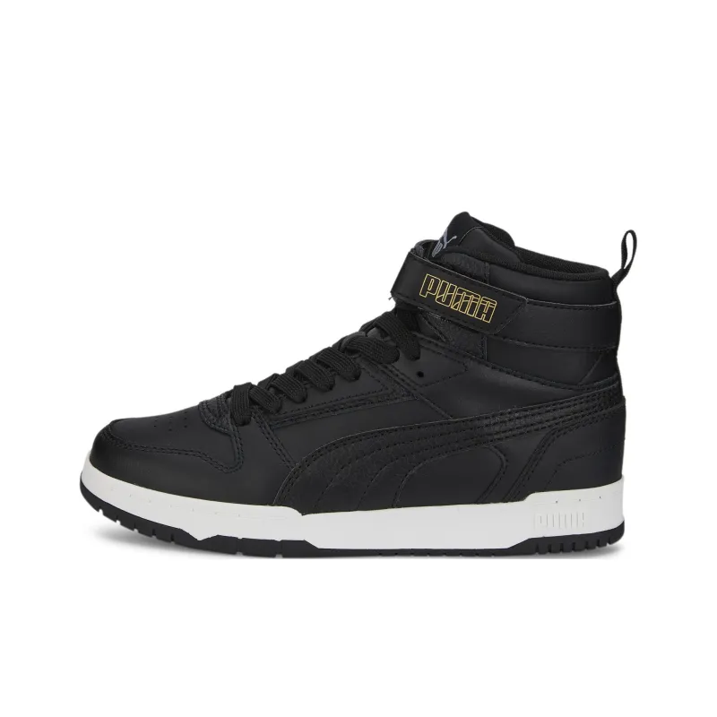 PUMA Slip-Resistant Anti-Kick High-Top Kids' Skateboarding Shoes Black Teenagers-0