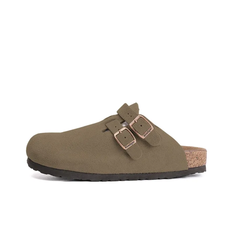 Khadgar Mules Slip on Shoes With Partial Coverage, Reversible, Birkenstock, Cork Soft Sole Closed Toe Slippers Unisex-41