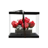 Acrylic Square Box Design Display Case (Building Blocks Not Included)