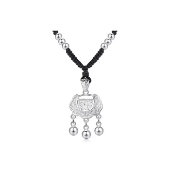YUOFFICIAL S999 Fine Silver Adjustable Hand-Woven Rope Elegance Advanced Touch Necklaces Women's