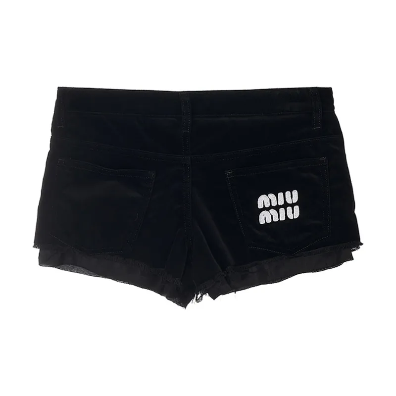 MIU MIU SS23 Casual Shorts Women's Black-1