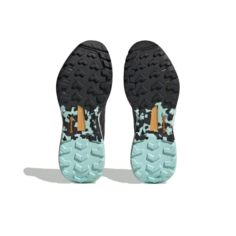 Adidas Terrex Skychaser 2 Anti-Slip Wear-Resistant Low-Top Trekking Shoes Women's Black Green Yellow-4