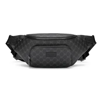 FAIRWHALE Pvc Sling Bag Fanny Pack Regular Unisex Black