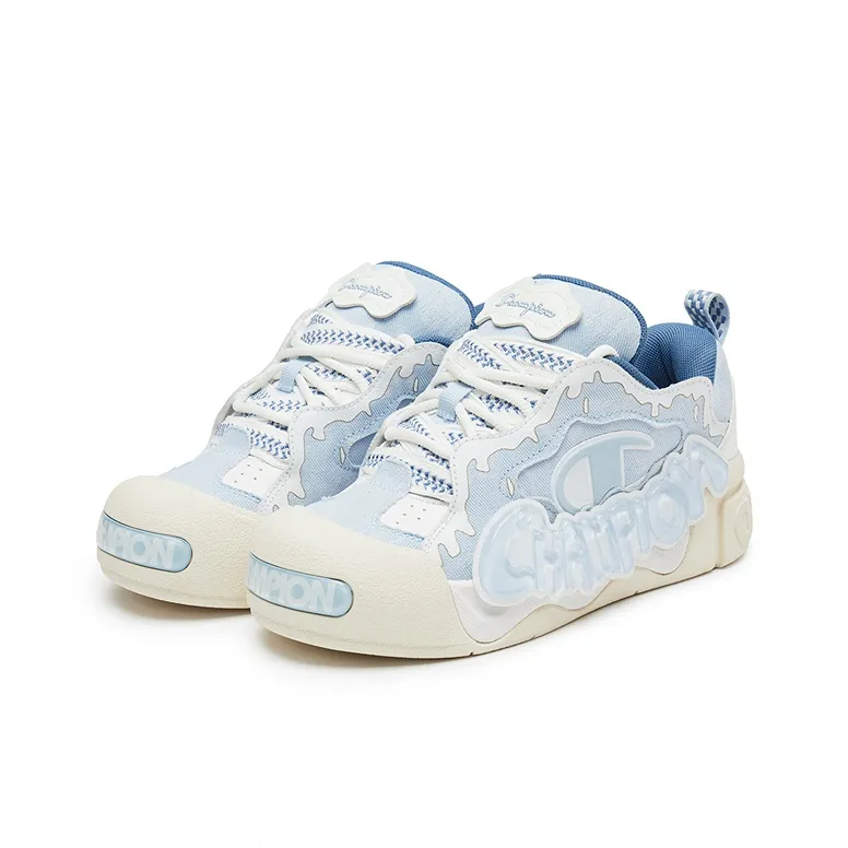 Champion Puffy Jelly Shoes Low Top Skateboard Shoes Unisex Peak Blue/Champion White-2