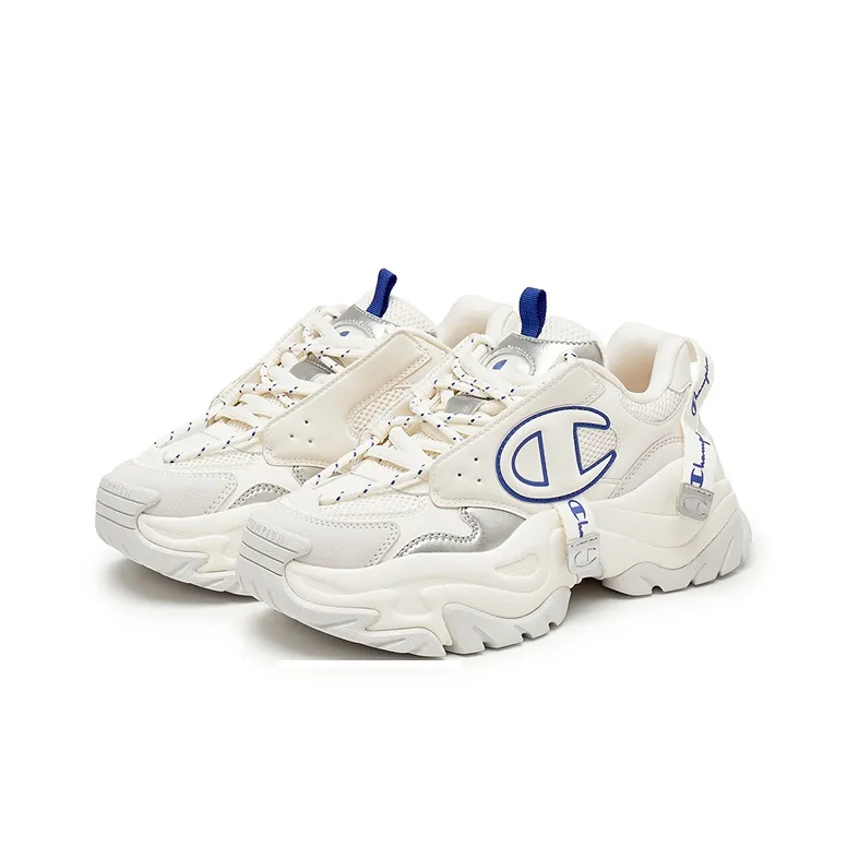 Champion Low-Top Chunky Sneakers Unisex Cream White/Champion Blue-1