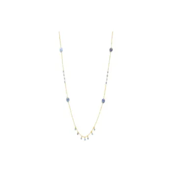 FRANCK HERVAL Gold Plated Necklaces Women's Blue