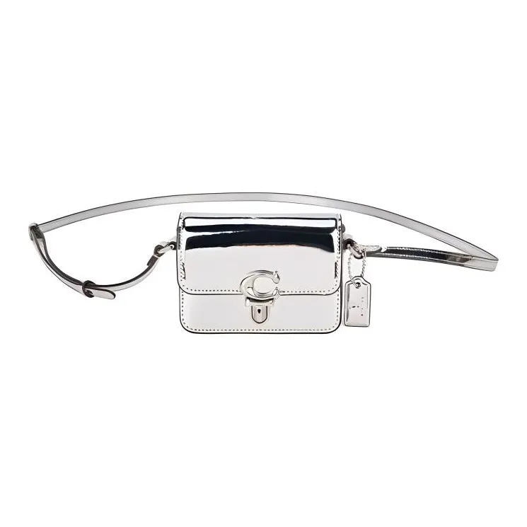 COACH Micro Cow Leather Handbag Shoulder Bag Crossbody Bag Mini Women's Multicolor-3