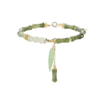 MUSHIFEN Hetian Jade Bracelets Pale Greenish White Jade Women's