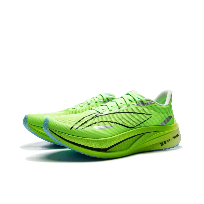 LINING Feidian 4 Challenger Running Shoes Men Low Top Neon Green-2