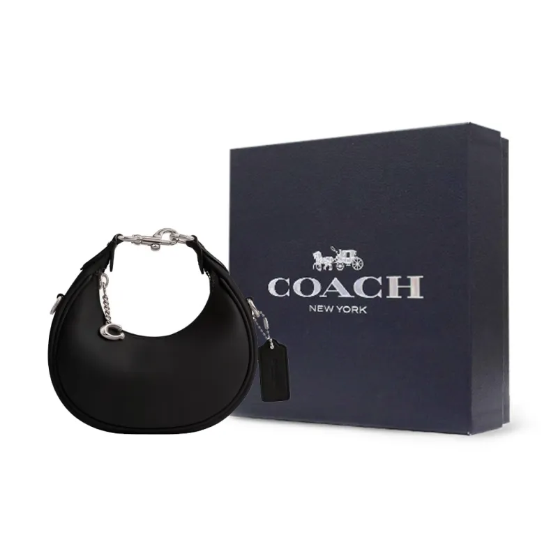 COACH JONIE Cow Leather Shoulder Bag Crossbody Bag Handbag Mini Women's Black-8