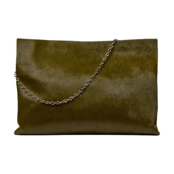 ZARA Leather Envelope Bag Portable Clutch Women's Multicolor