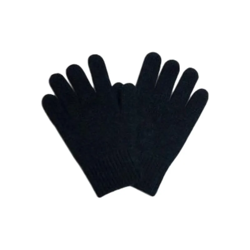 Bonpoint Burk Wool Knit Gloves Kids' Black-0