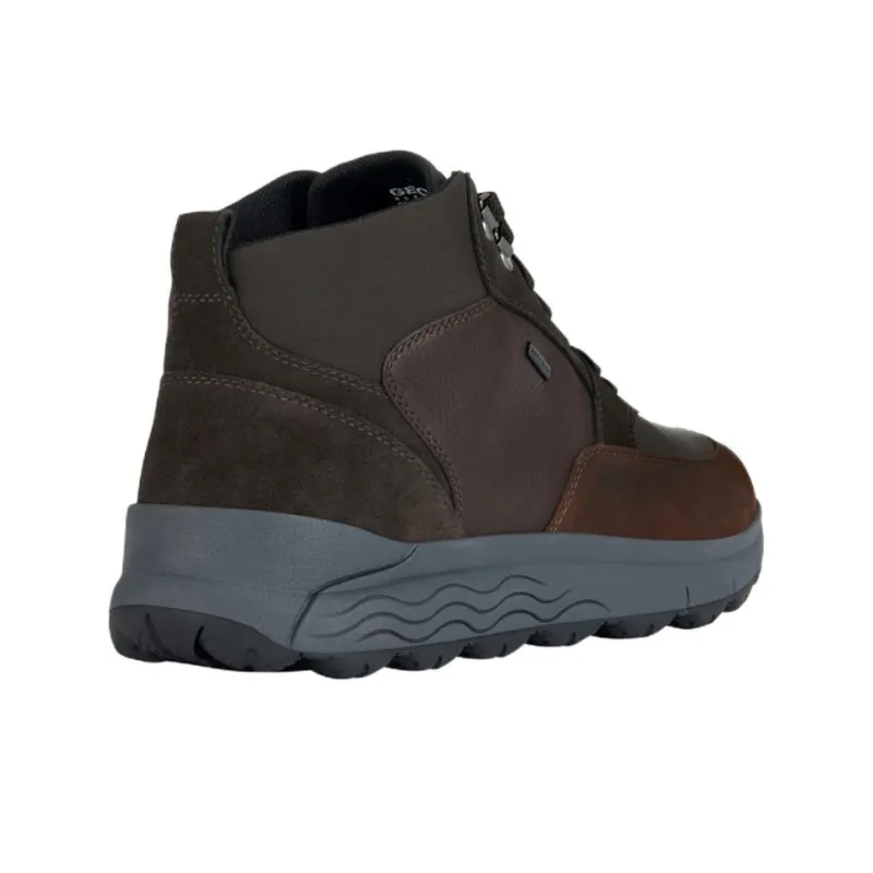 GEOX Spherica 4x4 Ab Anti-Slip Wear-Resistant Mid-Top Casual Shoes Men's Dark Brown-3