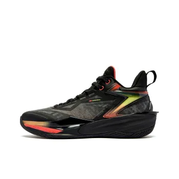 QIAODAN Phantom 6 ELITE Basketball Shoes Men Mid Top Black Pale Orange