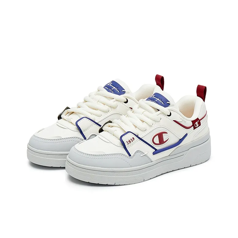 Champion Low Top Skateboard Shoes Unisex Milk White/Daya Gray-2