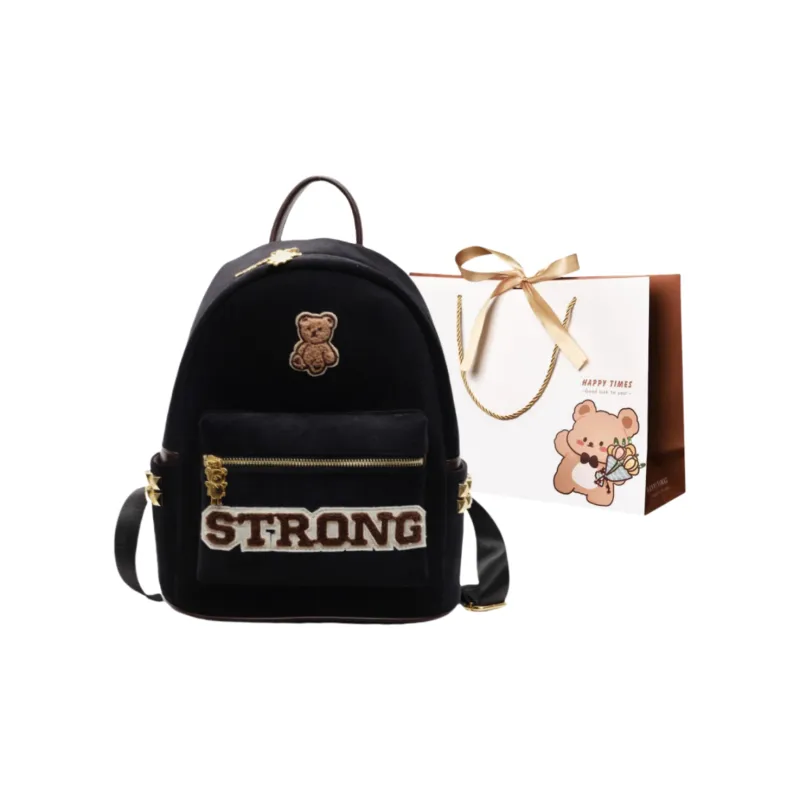 ERANGBEAR Canvas Canvas Bag Backpack Women's Ecru/Coffee/Black-6