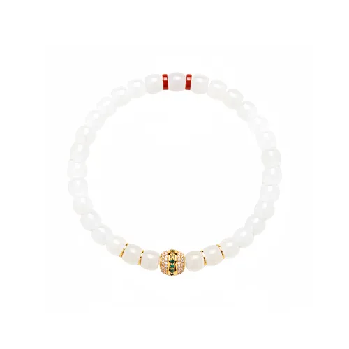 Xifeng Building Hetian Jade Bracelets Pale Greenish-White Jade Women's