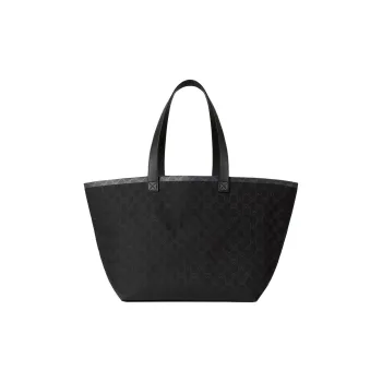 GUCCI Totissima Canvas Tote Bag, Shopping Bag, Canvas Bag, Shoulder Bag, Handbag Medium Size Women's Black