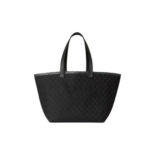 GUCCI Totissima Canvas Tote Bag, Shopping Bag, Canvas Bag, Shoulder Bag, Handbag Medium Size Women's Black