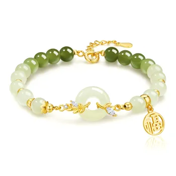 ZSY Hetian Jade Bracelets Pale Greenish White Jade Women's