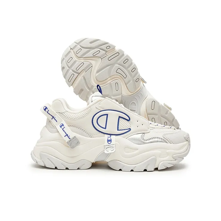 Champion Low-Top Chunky Sneakers Unisex Cream White/Champion Blue-3