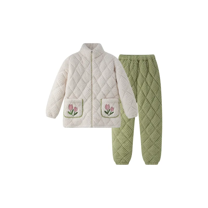 OUSHIBO Pajama Set Women's Image Color-0