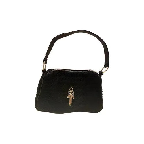 Chrome Hearts Cashmere Chicken Block Handbag Shoulder Bag Women's Black