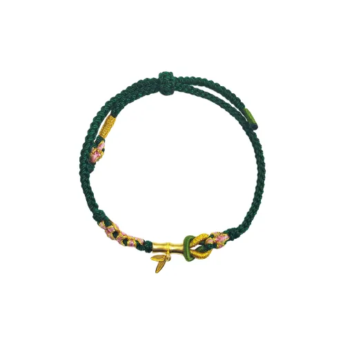 WANBAOYUANZHUBAO Bamboo, Rising Bamboo # Good Luck 999 Solid Gold Fixed Price Bracelets Women's