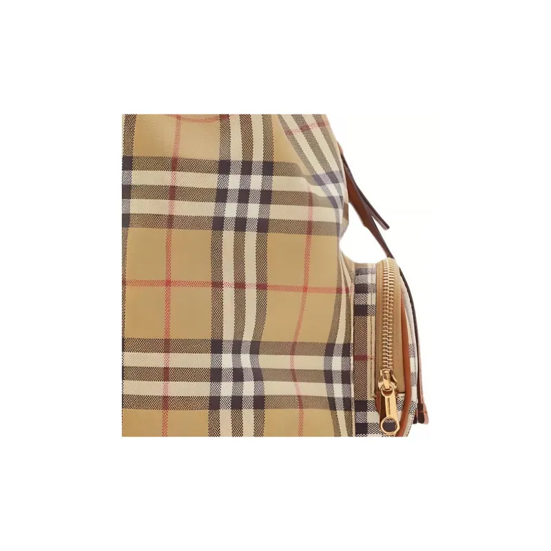 Burberry Bonded Polyurethane Backpack Women's Archive Beige & Sandalwood Brown-4