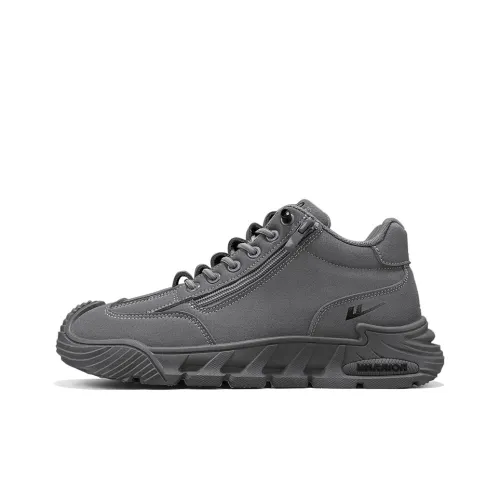 Warrior Slip on Slip on Shoes Coverage Abrasion Resistant Lightweight Slip Resistant Low Top Casual Shoes Men's Gray