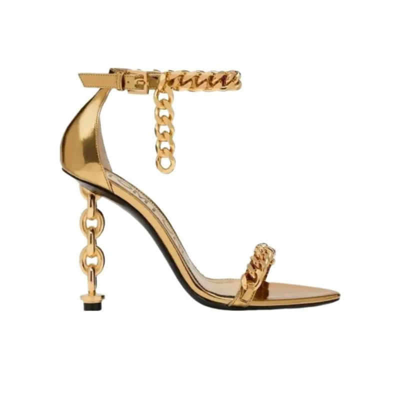 TOM FORD One Strap Sandals 10.5cm Women's Gold-1
