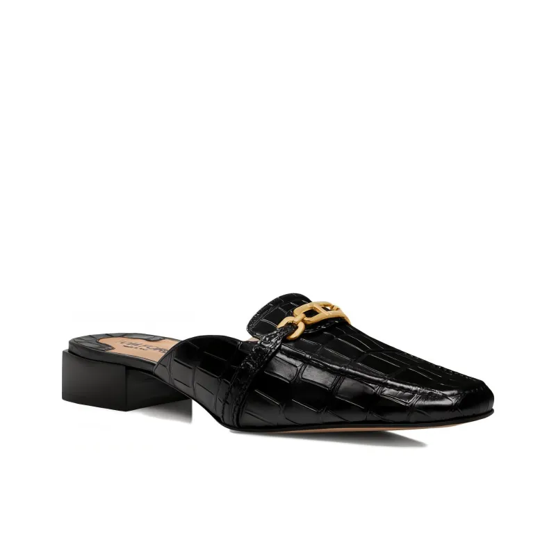 TOM FORD Whitney Crocodile-embossed Leather Mules-2