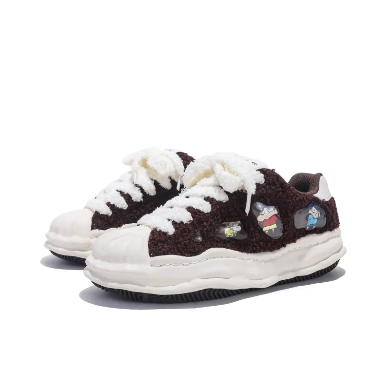 Crayon Shinchan x Jifffly Coverage Warm Slip-Resistant Low-Top Skateboard Shoes Women's-10