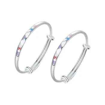 TONGBAOFU 999 Fine Silver Bangles Kids'