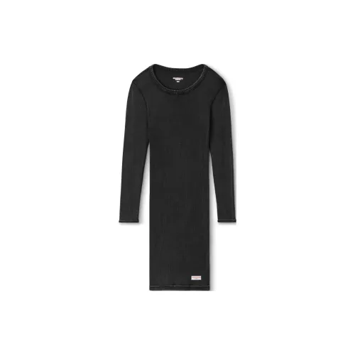 Alexander Wang Bodywear Series Long Sleeved Dresses Women's Black