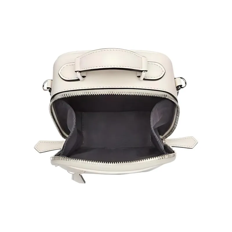 FENDI Calfskin Handbag Shoulder Bag Crossbody Bag Mini Men's White-2