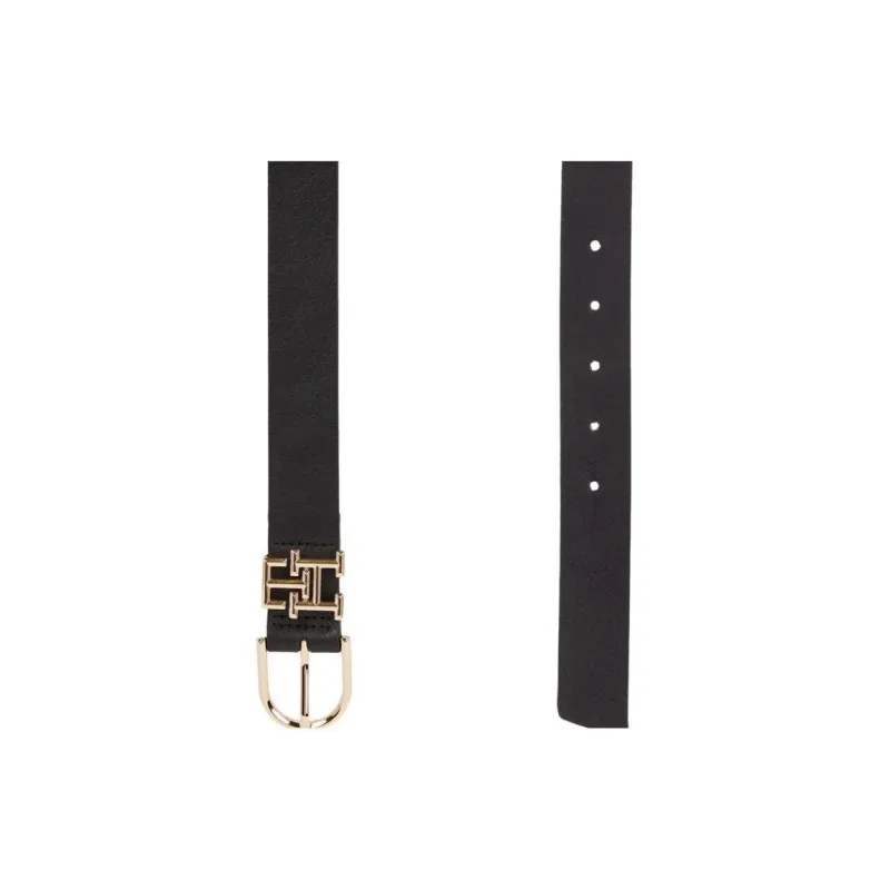 Tommy Hilfiger Genuine Leather Leather Belts Women's Black --1