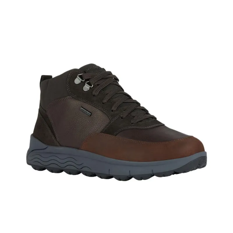 GEOX Spherica 4x4 Ab Anti-Slip Wear-Resistant Mid-Top Casual Shoes Men's Dark Brown-1