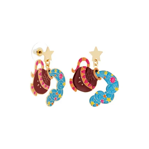 LES NEREIDES Gold Plated Stud Earrings Women's Multicolor