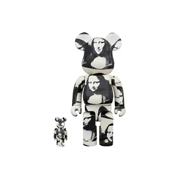 BE@RBRICK Andy Warhol 'Double Mona Lisa' White/Black