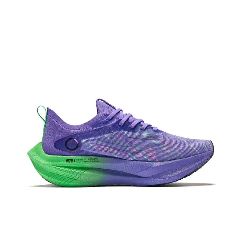 Erke Zhijing 2.0 Cushioning Rebound Low Top Running Shoes Women's Aurora Purple Color Scheme-1