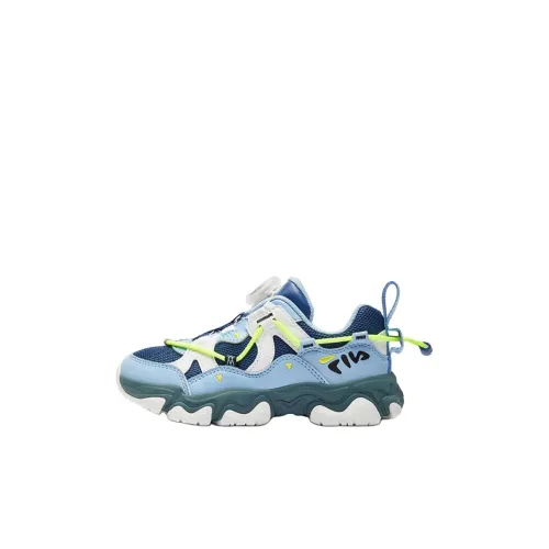 FILA KIDS BOA Anti Slip Wear Resistant Low Top Kids' Running Shoes Blue Children Aged 3 7 Years Old
