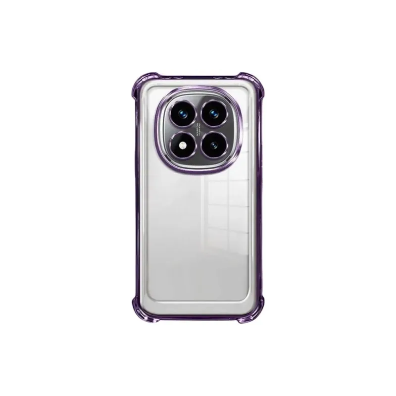 LONGYUGU Silicone Material Transparent Quad Cube Shockproof Phone Case Compatible With Redmi Note 13/12/11/10 Series-4