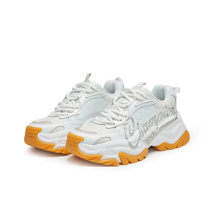 Champion Low Top Chunky Sneakers Women's Pearl White/Champagne Gold-2
