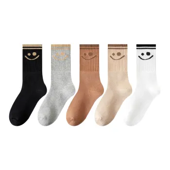 MIIOW Trend Party Series Mid Calf Socks Unisex 5 Pack