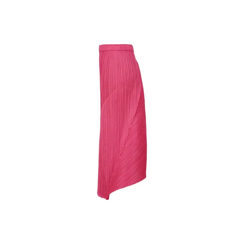 PLEATS PLEASE ISSEY MIYAKE FW24 Casual Long Skirt Women's Bright Pink-2