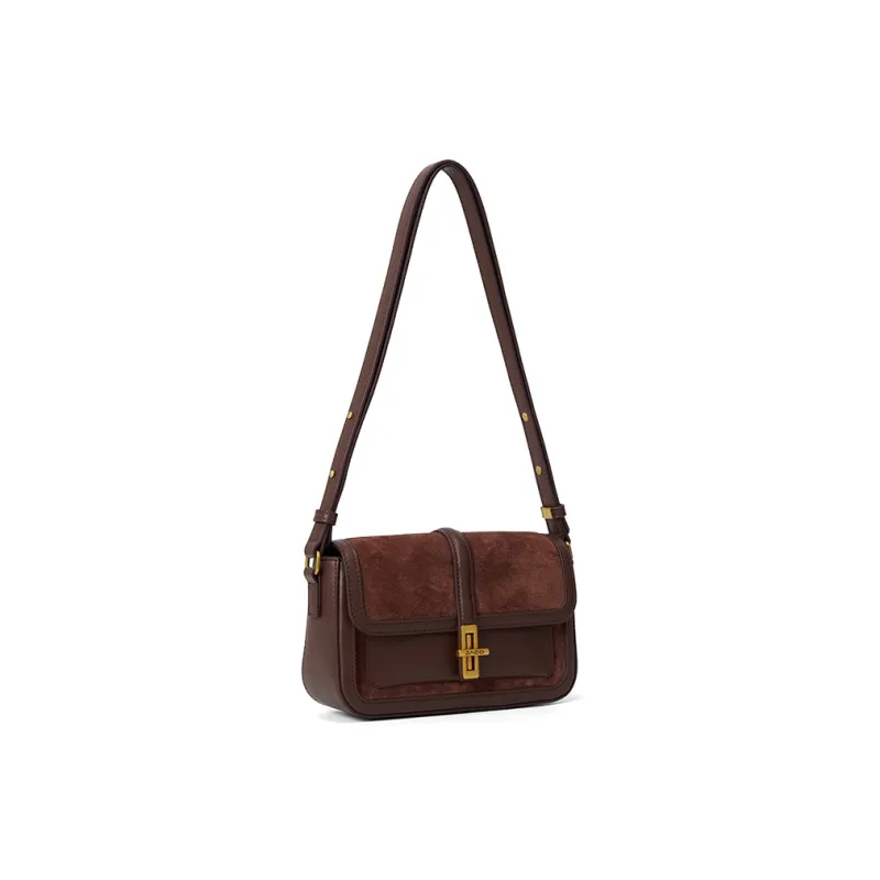 JACD PU One Shoulder Crossbody Bag Regular Women's Dark Coffee-1