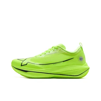 XTEP One piece Molded 2nd Generation Running Shoes Men Low Top Fluorescent Lime Green/Black